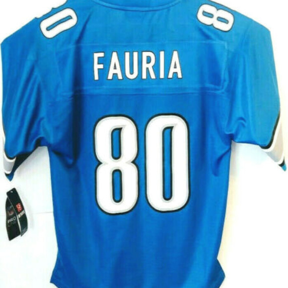 Detroit Lions Fauria NFL Pro Line Mens Sz S Jersey - Picture 2 of 8
